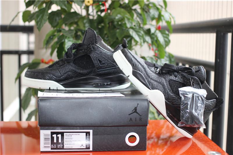 Authentic Air Jordan 4 Premium Black